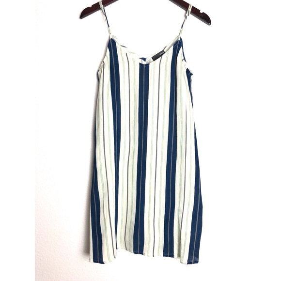 Aqua Selvedge Stripe Strappy Dress in sz Small i - Picture 2 of 5